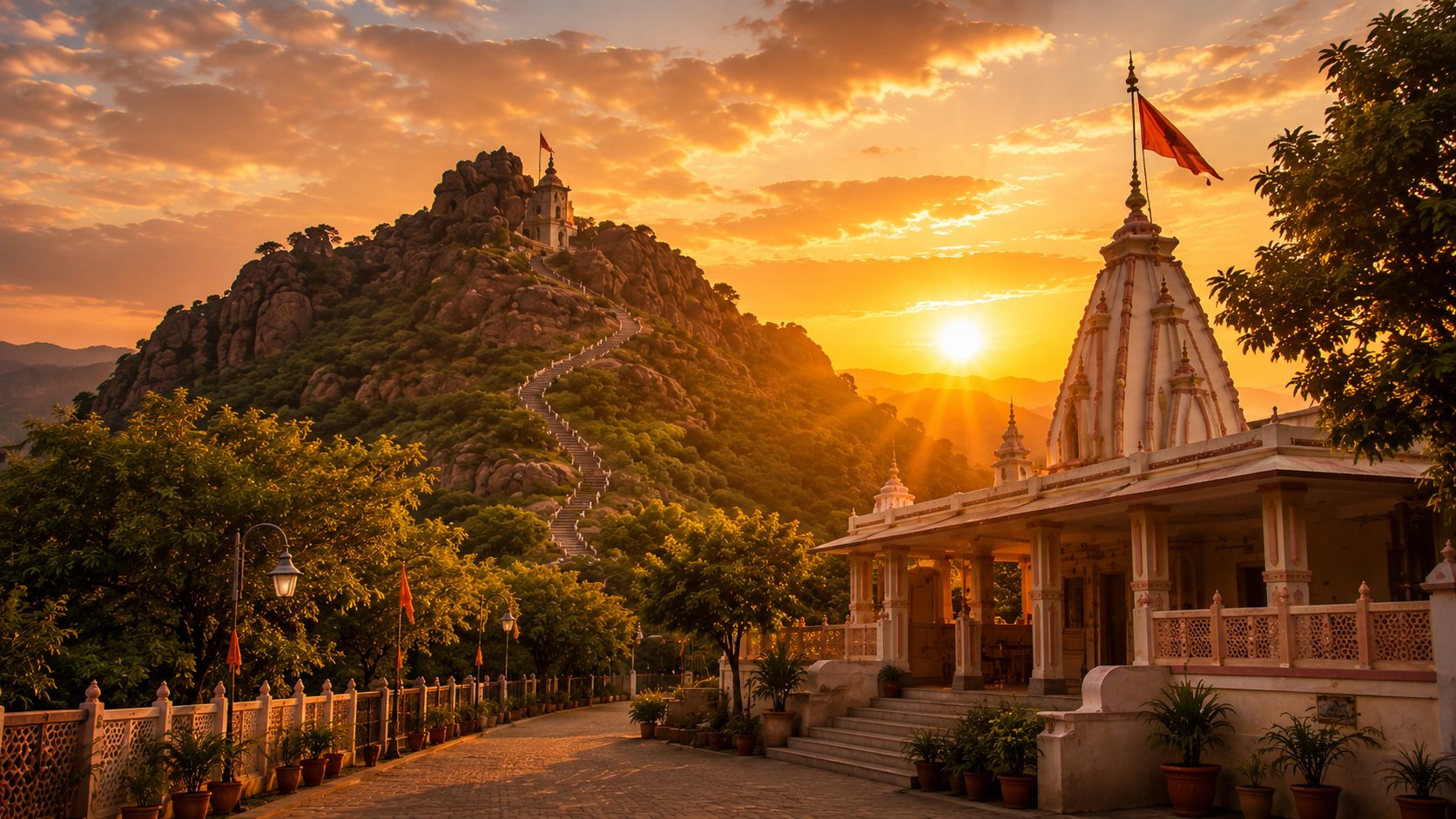 Devotional moment at Triloknath Ashram